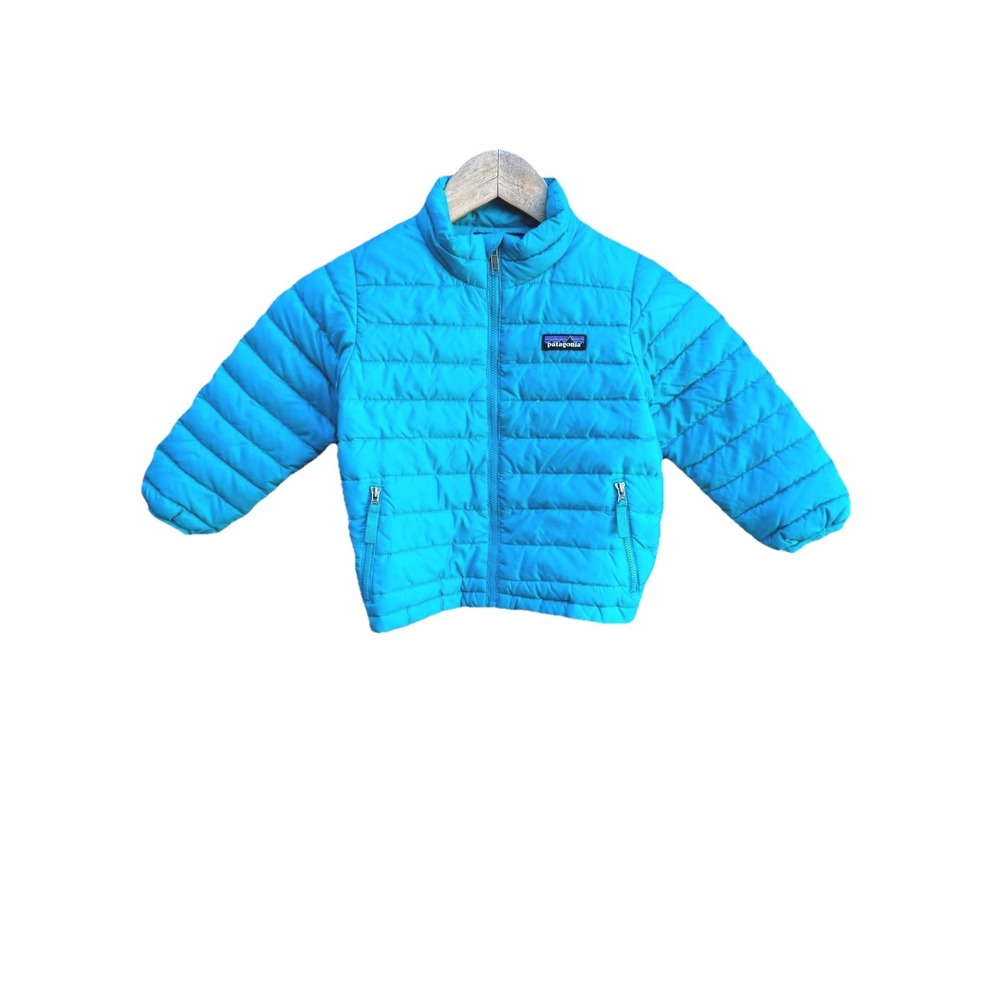 Patagonia Puffer Jacket Kid's 3T Blue Down Thermal insulation Layer Full Zip